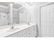 Bright bathroom featuring a shower-tub combo and a double sink vanity at 1850 Cotillion Dr # 3123, Atlanta, GA 30338