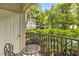 Patio features a bistro set with a wrought iron table at 1850 Cotillion Dr # 3123, Atlanta, GA 30338