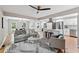 Bright open floor plan with kitchen island, living area, and dining space at 4617 Cedar Park Dr, Stone Mountain, GA 30083