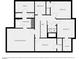 A floor plan showing the primary bedroom, bathroom, laundry room, and hall at 112 Lexington Parke Dr, Woodstock, GA 30189