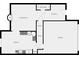 A floor plan showing the kitchen, living room, bathroom, and garage at 112 Lexington Parke Dr, Woodstock, GA 30189