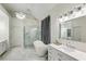 A luxurious main bathroom featuring a stand-alone tub and marble floors at 505 Woodmoore Ct, Sandy Springs, GA 30342