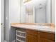 Bathroom featuring neutral walls, combination vanity, and large mirror at 6962 Gallant Circle Southeast Se Cir # 24, Mableton, GA 30126