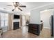 Open-concept living space with fireplace, kitchen, and dining area at 6962 Gallant Circle Southeast Se Cir # 24, Mableton, GA 30126