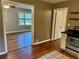 Open concept kitchen with view to living room at 1468 Spruce Se Dr, Smyrna, GA 30080