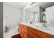Bathroom with white countertops and and sinks at 1921 Flint Hill Dr, Lawrenceville, GA 30044