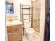 Modern bathroom featuring a vanity, storage, and a glass enclosed shower at 241 Sarann Nw Ct, Lilburn, GA 30047