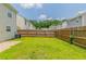 The backyard has a well-maintained lawn and a wood fence at 256 Turnstone Rd, Stockbridge, GA 30281