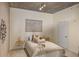 Bright bedroom features a neutral palette, concrete ceilings, and contemporary decor at 400 W Peachtree Nw St # 3114, Atlanta, GA 30308