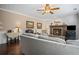 Comfortable living room featuring a cozy fireplace and classic design elements at 4967 Jett Rd, Marietta, GA 30066