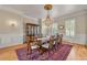 Formal dining room featuring decorative chandelier and classic design at 4720 Cliffside Ct, Marietta, GA 30067