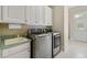 Well-equipped laundry room with modern washer and dryer, sink, and ample cabinet space at 4720 Cliffside Ct, Marietta, GA 30067