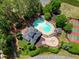 Aerial view of a community pool featuring a lounge area and kiddie pool at 921 Laurel Crest Dr, Woodstock, GA 30189