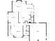 Main floorplan featuring a kitchen, living room, dining area, and garage, all with measurements at 921 Laurel Crest Dr, Woodstock, GA 30189