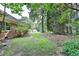 Manicured backyard with mature trees, green grass, and views of neighboring homes at 1758 N Springs Dr, Atlanta, GA 30338