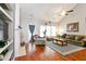 Bright living room with vaulted ceilings and hardwood floors at 5365 Twin Creeks Dr, Norcross, GA 30071