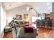 Inviting living room with vaulted ceilings and hardwood floors at 5365 Twin Creeks Dr, Norcross, GA 30071