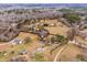 Aerial view of the property nestled on a large 2.01 acre lot on Lower Jersey Rd at 4739 Lower Jersey Rd, Oxford, GA 30054