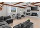 Inviting living room with hardwood floors, a cozy fireplace, and neutral decor for comfortable living at 4739 Lower Jersey Rd, Oxford, GA 30054