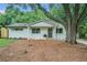 Charming single-story home featuring a freshly painted white exterior and a well maintained front yard at 3052 Brook Dr, Decatur, GA 30033