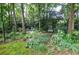 Tranquil backyard with trees and decorative shrubs, offering a peaceful retreat at 4714 Marc Sw Ct, Lilburn, GA 30047