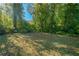 This is a backyard with plenty of grass and surrounding trees at 1555 Rupert Rd, Decatur, GA 30032