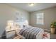 Well-lit bedroom with a cozy bed, plush carpet, and a calming atmosphere at 2105 Sandtree Sw Ct, Atlanta, GA 30331