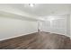 Finished basement with wood-look floors, recessed lighting, and closet at 2920 Cushing Ct, Jonesboro, GA 30236