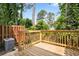 Backyard deck with natural views at 2372 Johnson Rd, Atlanta, GA 30345