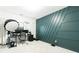 Modern office with a unique accent wall, providing a stylish workspace at , Dallas, GA 30157