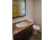 Bathroom vanity featuring cabinet storage and stylish countertops at 204 Melanie Ln, Woodstock, GA 30188