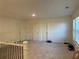 Bonus room with neutral walls, carpet flooring, and multiple doors perfect for play or relaxation at 7695 Baron Rd, Fairburn, GA 30213