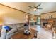 Inviting living room featuring a brick fireplace and comfortable seating at 2863 Jordan Forest Trl, Lawrenceville, GA 30044