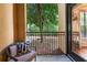 Private balcony with seating, a view of nature, and seamless indoor-outdoor living at 3777 Peachtree Ne Rd # 1313, Brookhaven, GA 30319