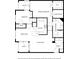 Detailed floor plan showcasing the layout of the house including the living room, kitchen, and primary bedroom at 3777 Peachtree Ne Rd # 1313, Brookhaven, GA 30319