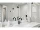 Modern bathroom with a sleek vanity, a glass-enclosed shower, and elegant fixtures at 68 Peachtree Memorial Nw Dr # 68-1, Atlanta, GA 30309