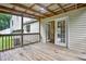 View from covered deck into the home and the well maintained backyard at 132 Bishop Nw Rd, Cartersville, GA 30121