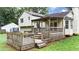 Multi-level wooden deck, ideal for entertaining and enjoying the backyard view at 132 Bishop Nw Rd, Cartersville, GA 30121