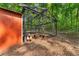 Chicken coop with fenced outdoor run for raising poultry in a natural environment at 4025 Demooney Rd, Atlanta, GA 30349