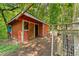 Outdoor shed or barn structure with gated access, suitable for animals or storage at 4025 Demooney Rd, Atlanta, GA 30349