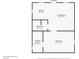 A floor plan featuring a kitchen, living room, bathroom, laundry room, and bedroom at 521 East Valley Ne Rd, Rydal, GA 30171