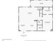 First floor plan with a primary bedroom, bathroom, living room, dining room, and kitchen at 521 East Valley Ne Rd, Rydal, GA 30171