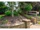 Stone steps leading to a charming yard with lush landscaping and mature trees at 2915 Preakness Nw Dr, Marietta, GA 30064