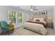 Comfortable bedroom featuring neutral decor, natural light, and a ceiling fan at 327 6Th Ne St, Atlanta, GA 30308