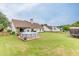 Large backyard features an above-ground pool and a trampoline at 992 Harbins Pass Dr, Dacula, GA 30019