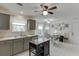 Updated kitchen features stainless appliances, an island, and a breakfast nook at 992 Harbins Pass Dr, Dacula, GA 30019