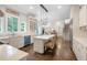 Open kitchen with stainless appliances and a view of a dining area at 5588 Rhododendron Trl, Douglasville, GA 30135