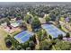 Aerial view of community amenities, including swimming pool and tennis courts at 11880 Wexford Club Dr, Roswell, GA 30075