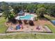 Aerial view of community pool and playground area at 11880 Wexford Club Dr, Roswell, GA 30075
