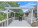 Outdoor deck with white pergola and grill at 100 Chestnut Hill Dr, Canton, GA 30114